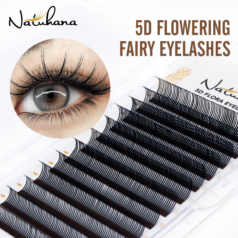 Eyelash Extension Volume Styles - NATUHANA 5D Flora Individual Lashes Easy