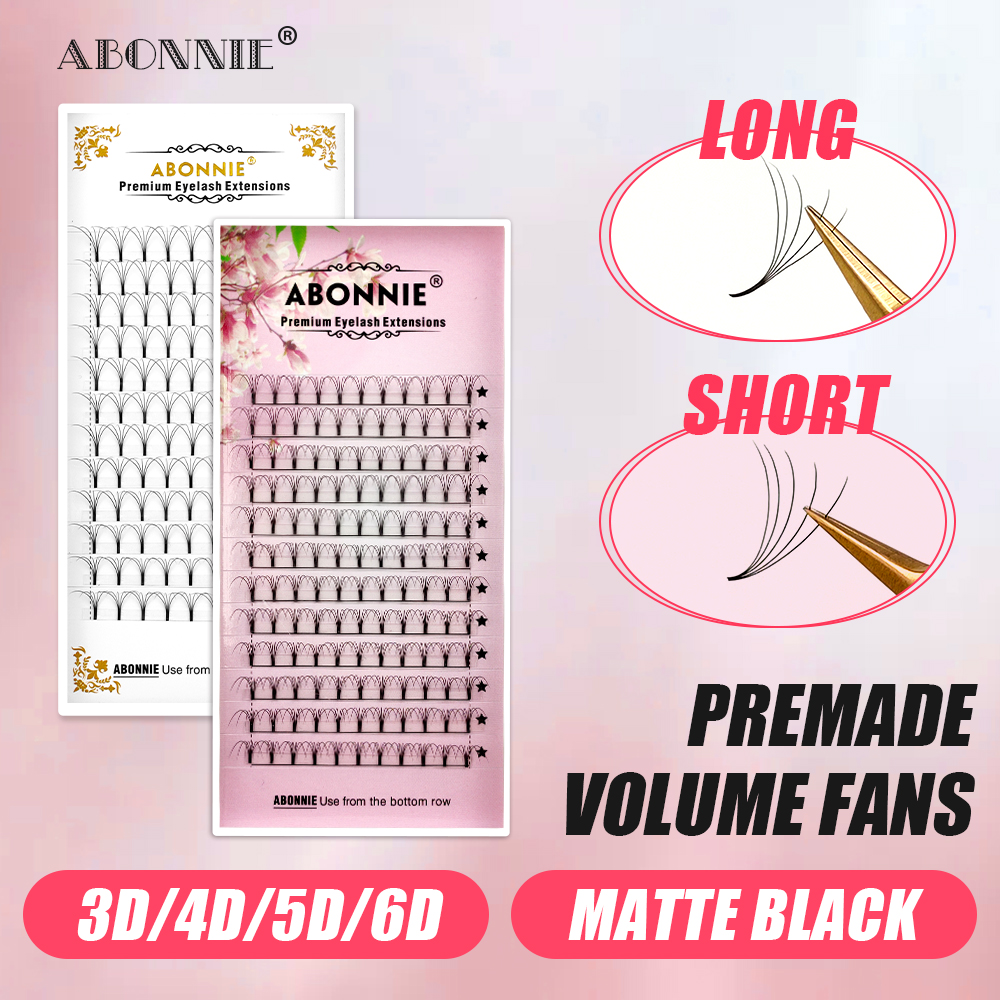 Eyelash Extension Russian Volume - ABONNIE 3D/4D/5D/6D Long Stem Short Stem