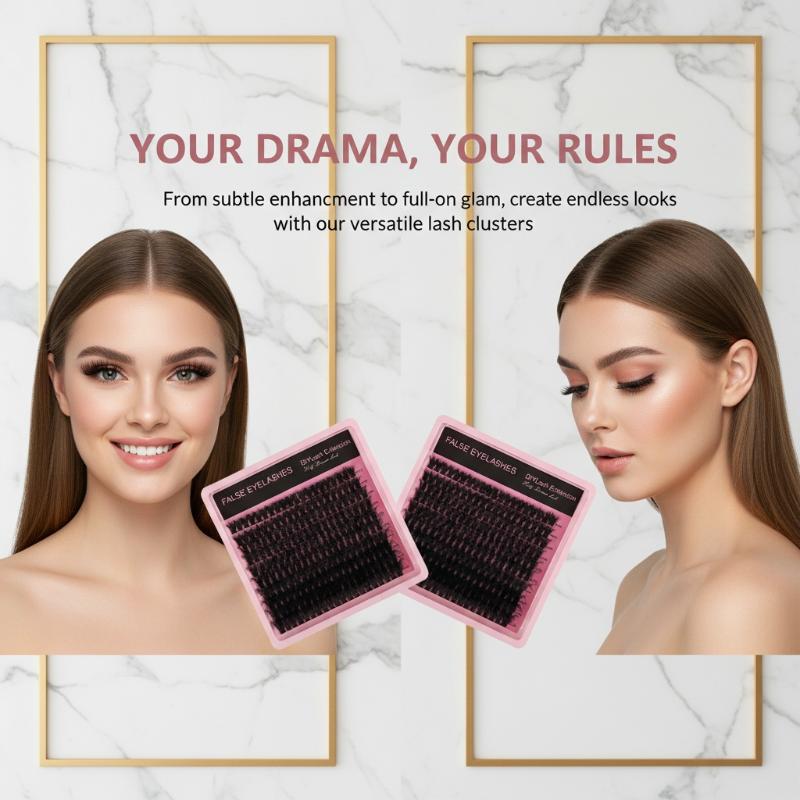 Lashes Eyelash Extension - 10Row 140 Clusters Fluffy Thick Lashes