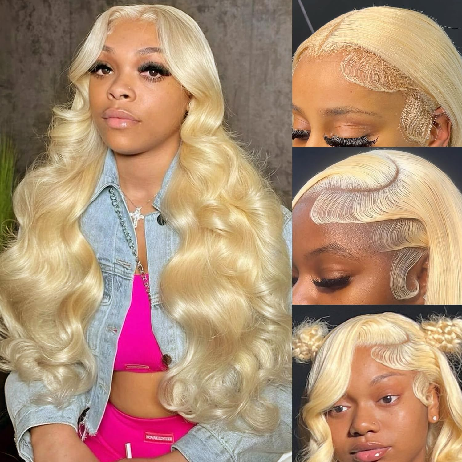 Eyelash Extension Natural Look - 613 Honey Blonde 13x6 Lace Front