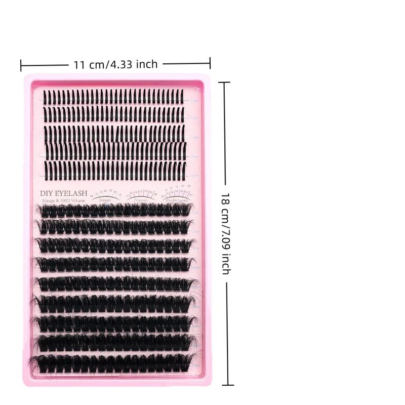 Lashes Eyelash Extension - Volume Lash Clusters Mink Wispy Spiky