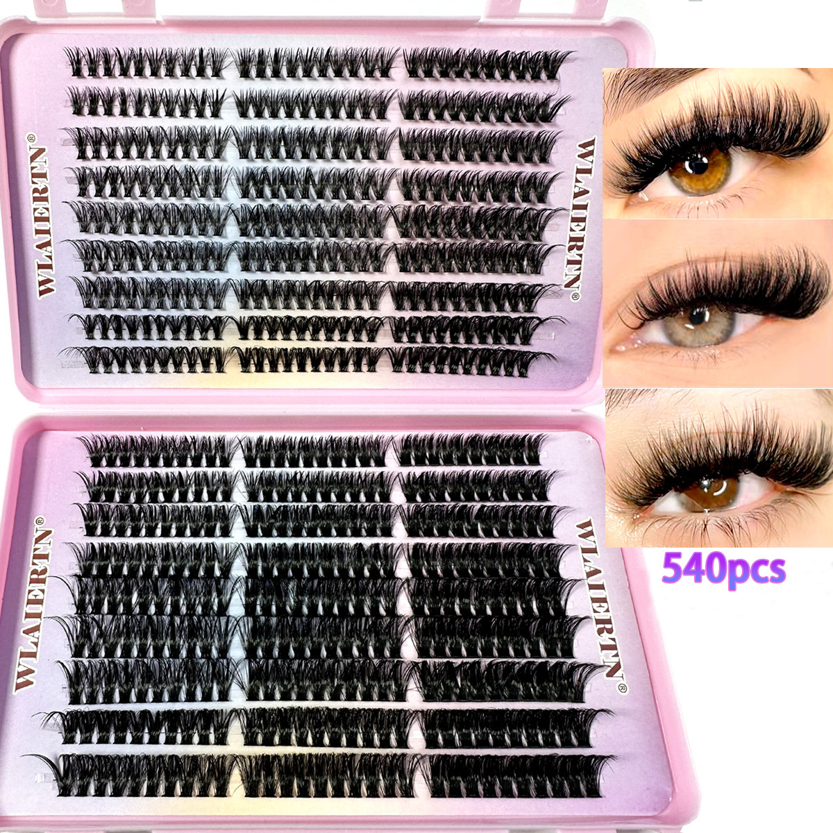 Eyelash Extension Review - Faux Mink Eyelashes 540Cluster C Curled