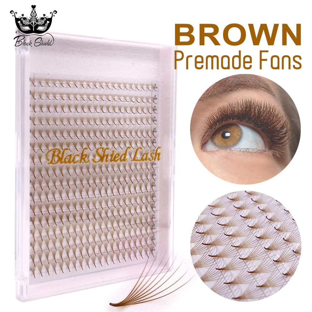 Eyelash Extension Review - 320 Colored Pointy Base Brown Premade