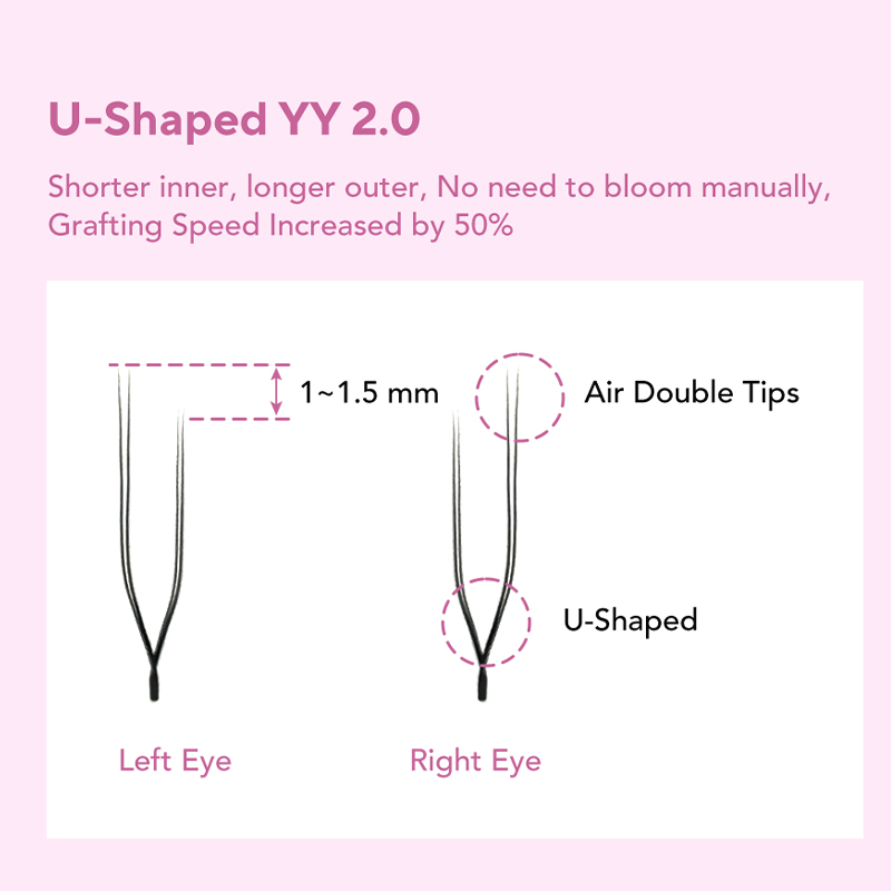 DIYDAY Foxy U-YY shaped Eyelas - Eyelash Extension Volume Styles 评论和价格