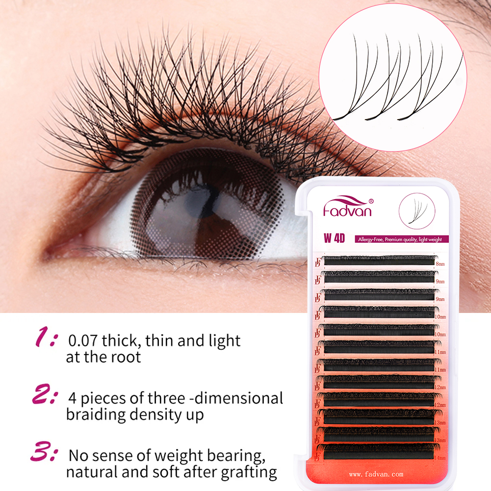 FADVAN 4D W Shape Premade Volu - Eyelash Extension Volume Styles 评论和价格