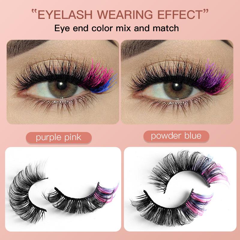 7 Pairs Colorful False Eyelash - Lashes Eyelash Extension 评论和价格
