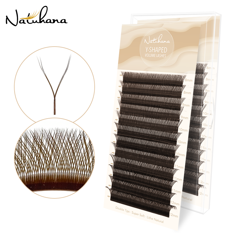 NATUHANA YY Shape Black Brown  - Eyelash Extension Volume Styles 评论和价格