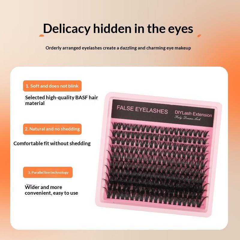 10Row 140 Clusters Fluffy Thic - Lashes Eyelash Extension 评论和价格