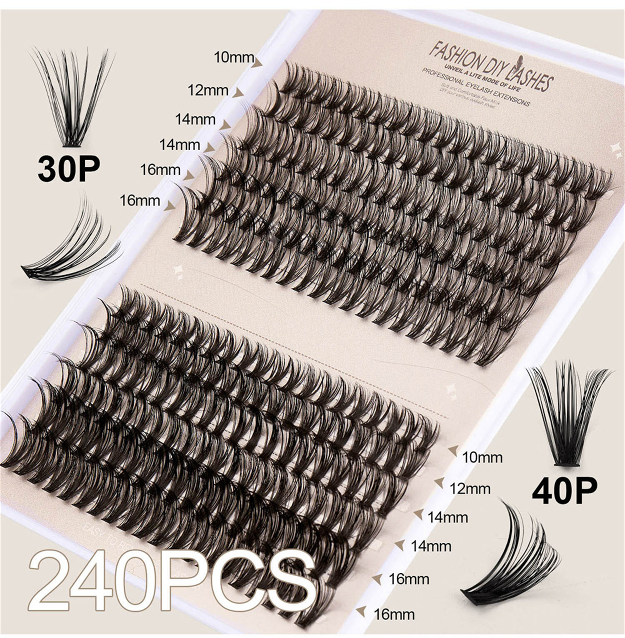 DIY Clusters Lashes, Split Las - Eyelash Extension Options 评论和价格