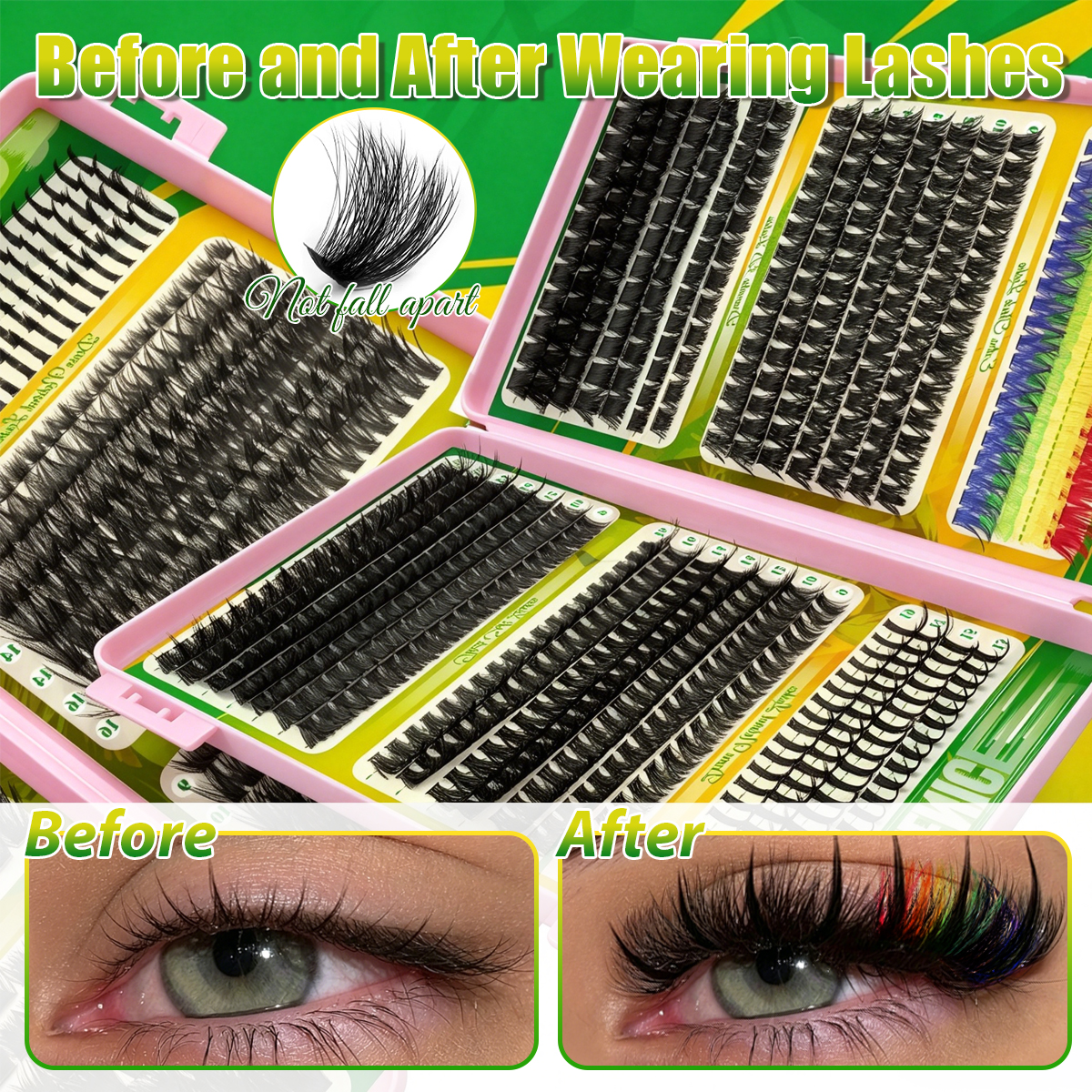 Fever! Lash Clusters Eyelash E - Eyelash Extension Volume Styles 评论和价格