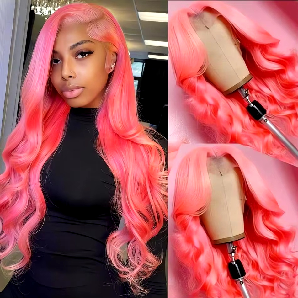 13x4 Body Wave Light Pink Lace - Eyelash Extension Natural Look 评论和价格
