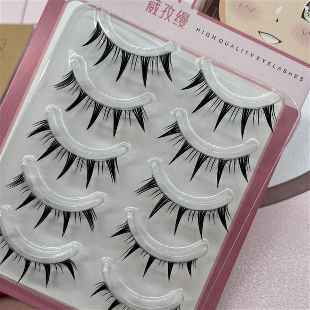 5 Pairs Pack Japanese Cosplay  - Eyelash Extension Japanese 评论和价格