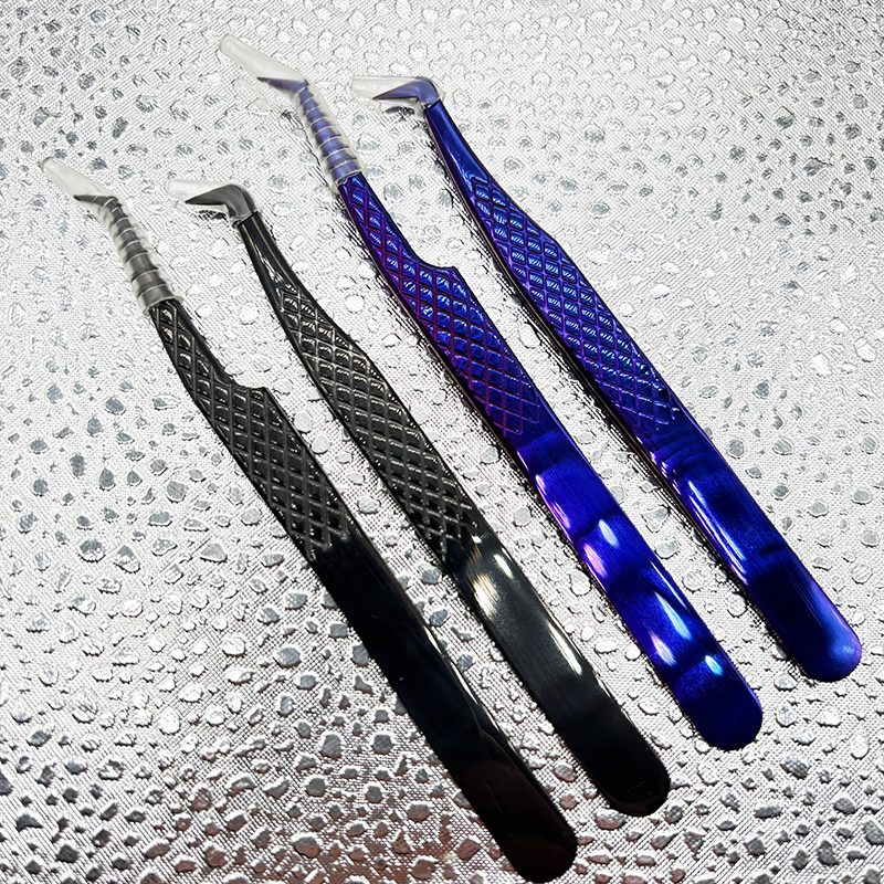 2pcs/set False Lash Tweezers F - Mega Volume Lash 评论和价格