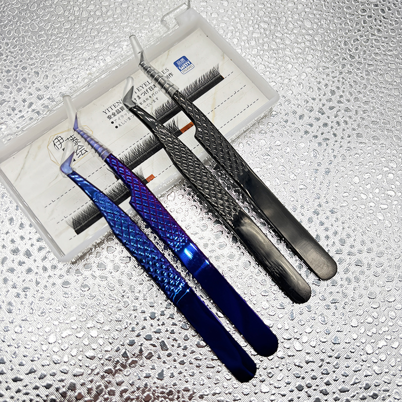 2pcs/set False Lash Tweezers F - Mega Volume Lash 评论和价格