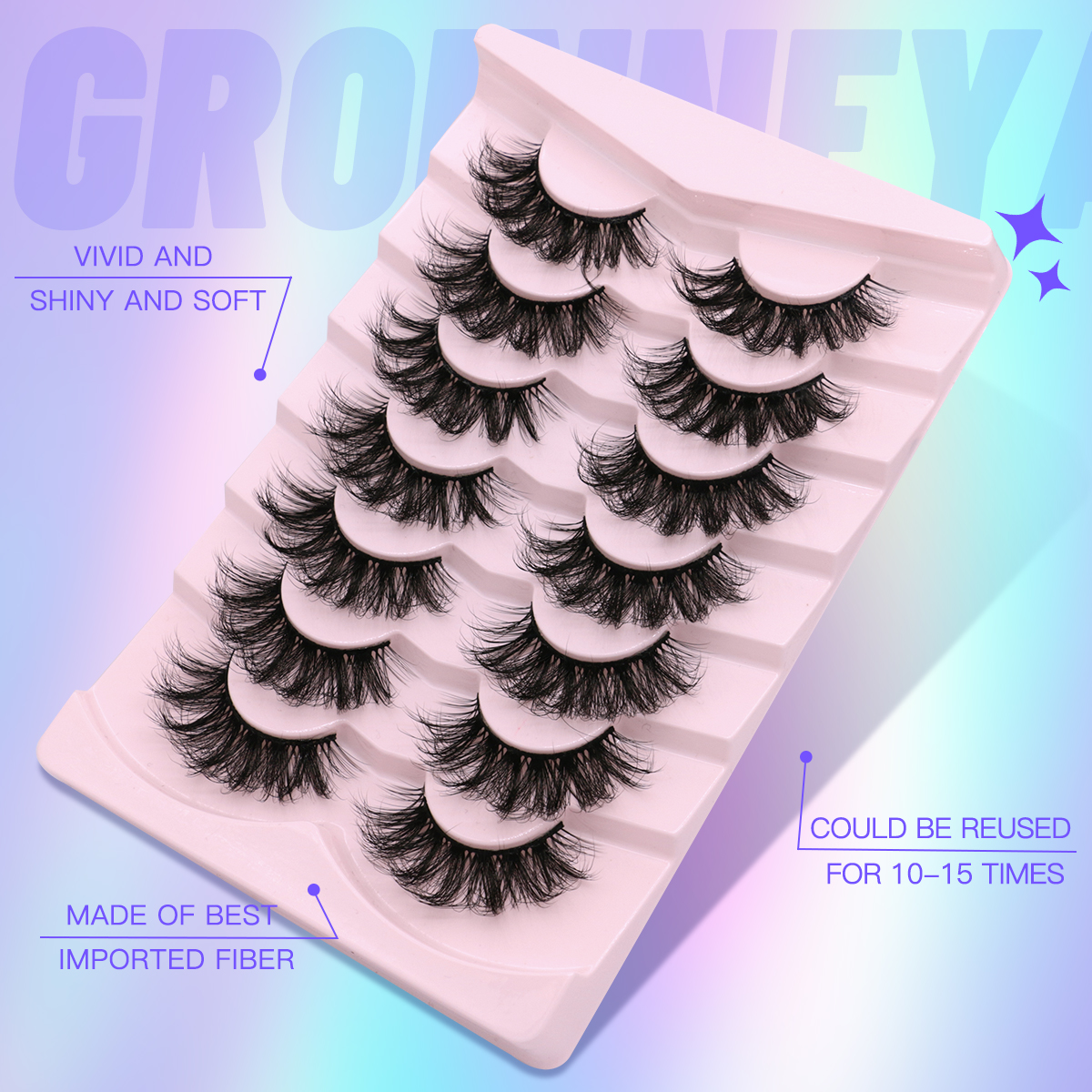 GROINNEYA Lashes Mink Fluffy 5 - Eyelash Extension Last 评论和价格