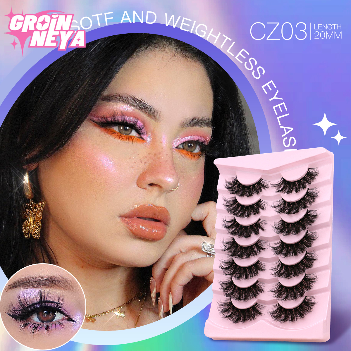 GROINNEYA Lashes Mink Fluffy 5 - Eyelash Extension Last 评论和价格