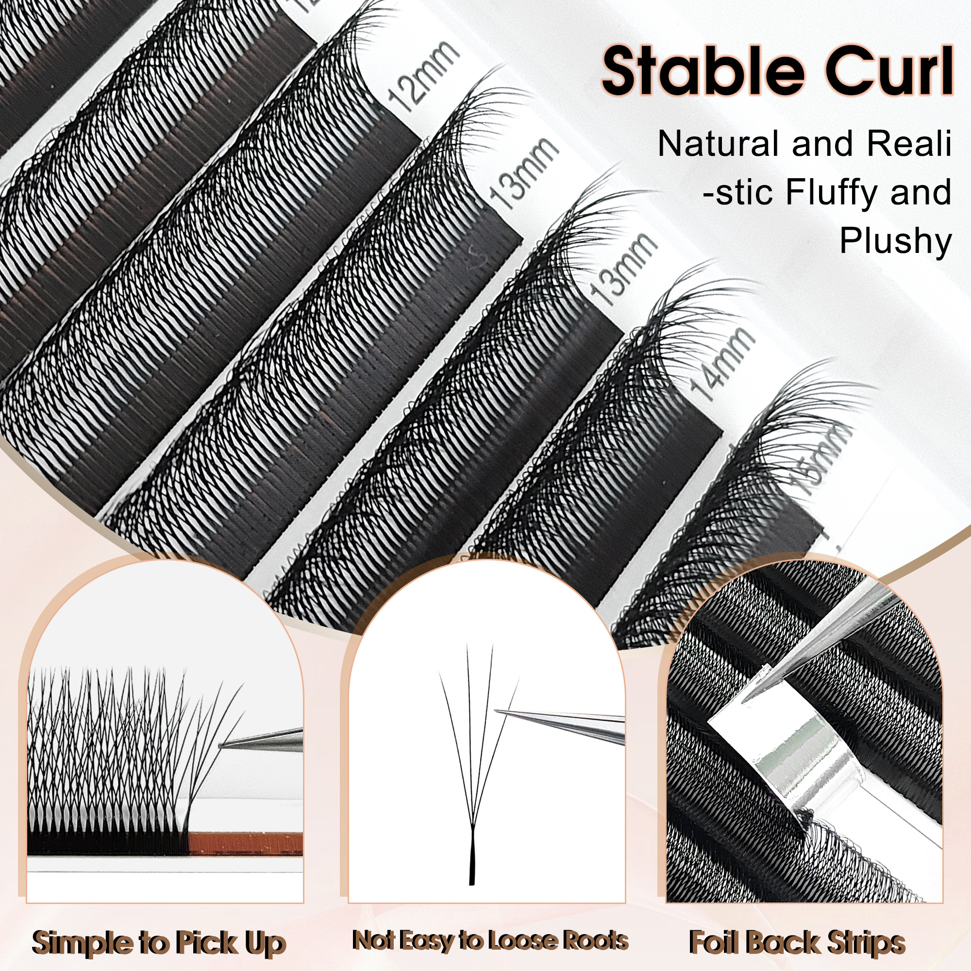 CoMango Narrow 4D Hand Woven W - Eyelash Extension Volume Styles 评论和价格