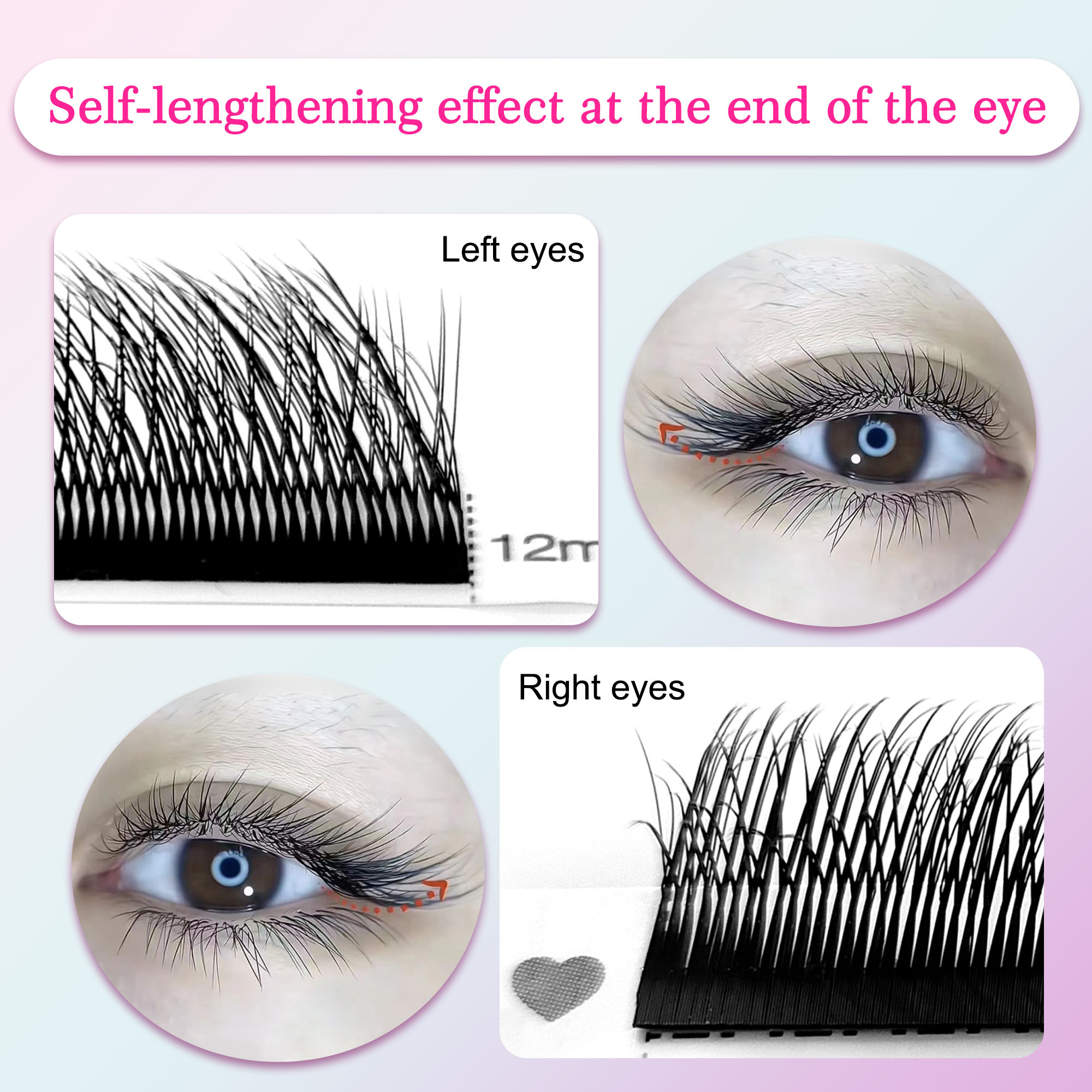 CoMango Fox 5D YY Shaped Eye L - Eyelash Extension Volume Styles 评论和价格