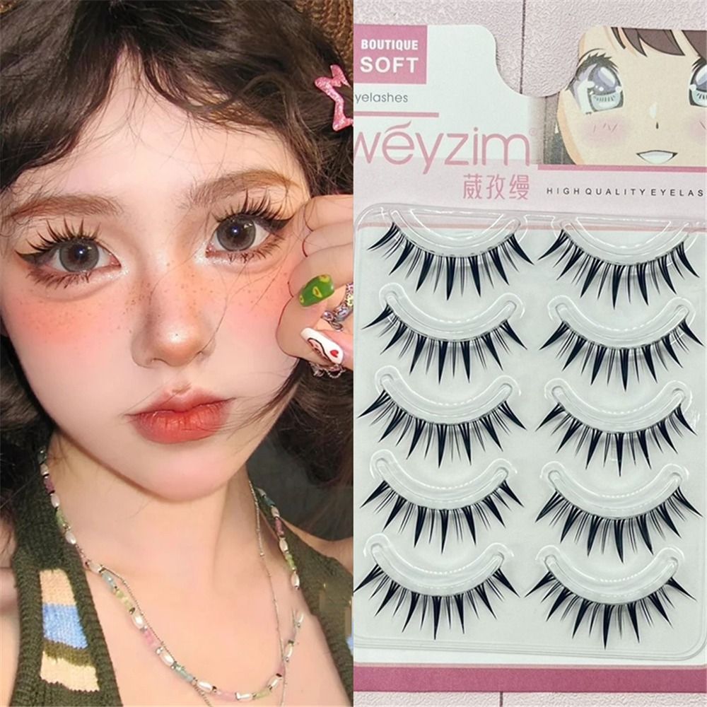 5 Pairs Pack Japanese Cosplay  - Eyelash Extension Japanese 评论和价格