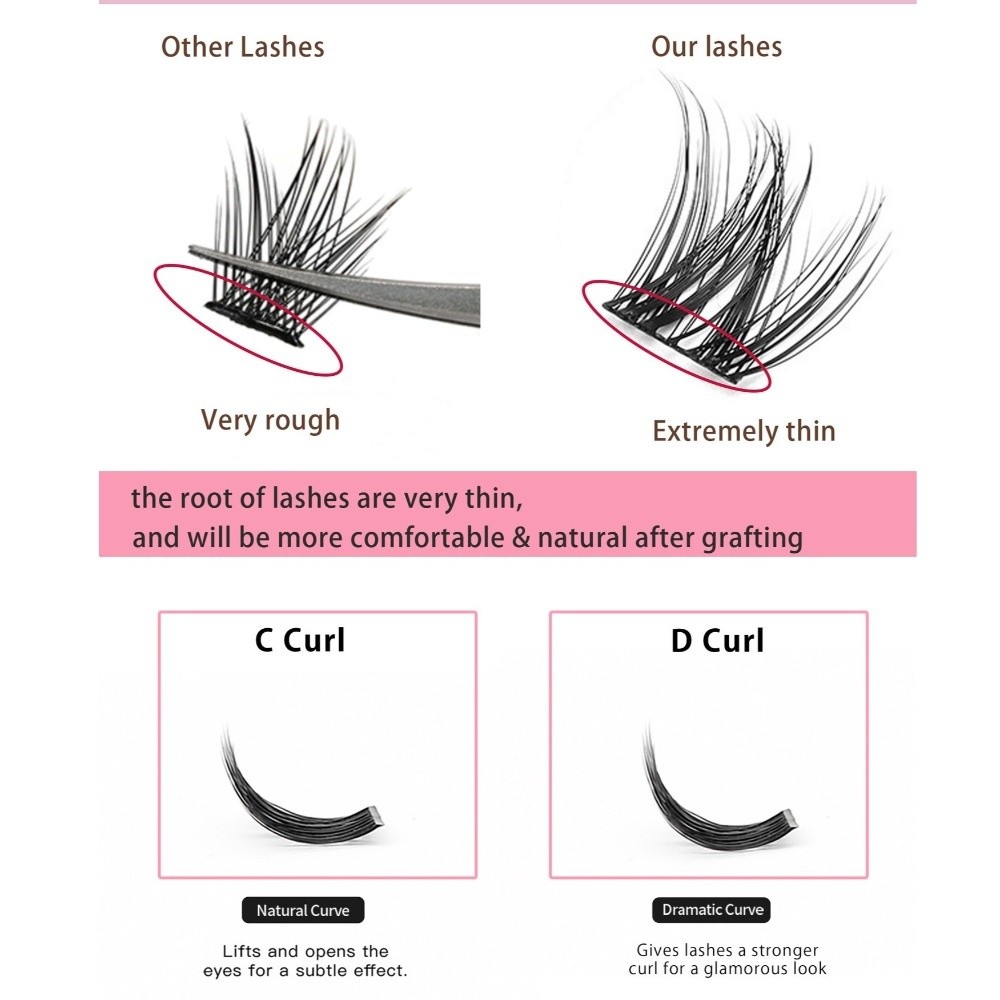 Natural Look DIY Lashes Extens - Lashes Eyelash Extension 评论和价格