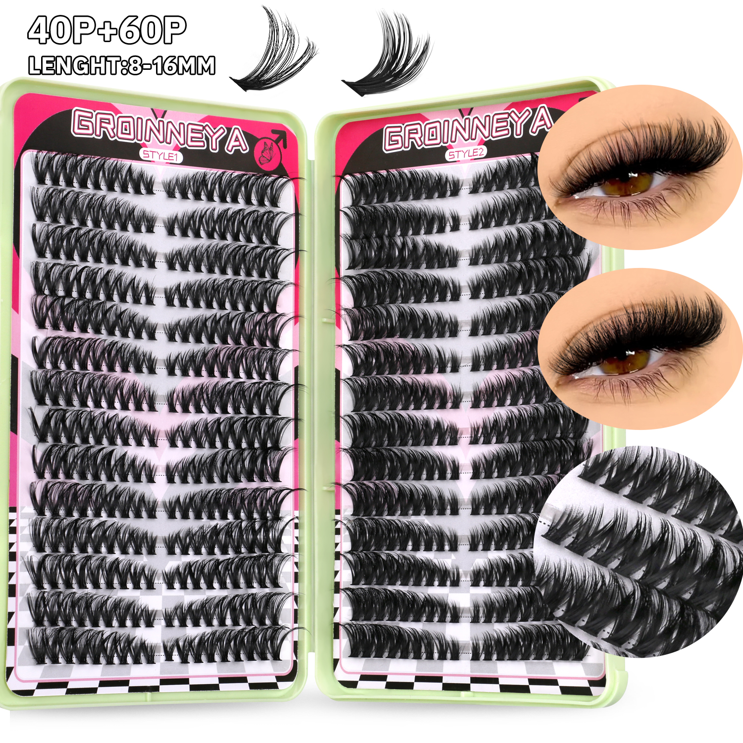 GROINNEYA DIY Lash Clusters​​  - Eyelash Extension Last 评论和价格