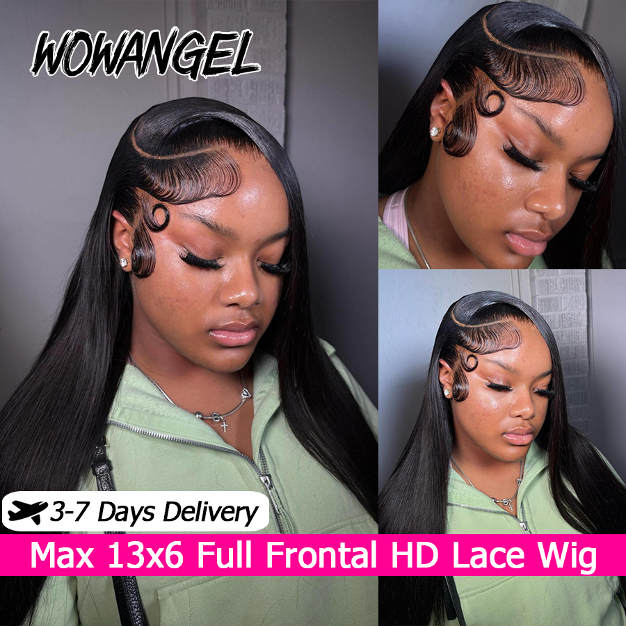 WOWANGEL Straight Lace Front W - Eyelash Extension Natural Look 评论和价格