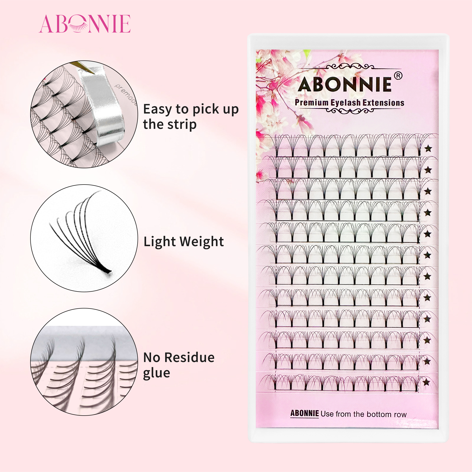 Abonnie 6D Narrow Fan Premade  - Eyelash Extension Russian Volume 评论和价格