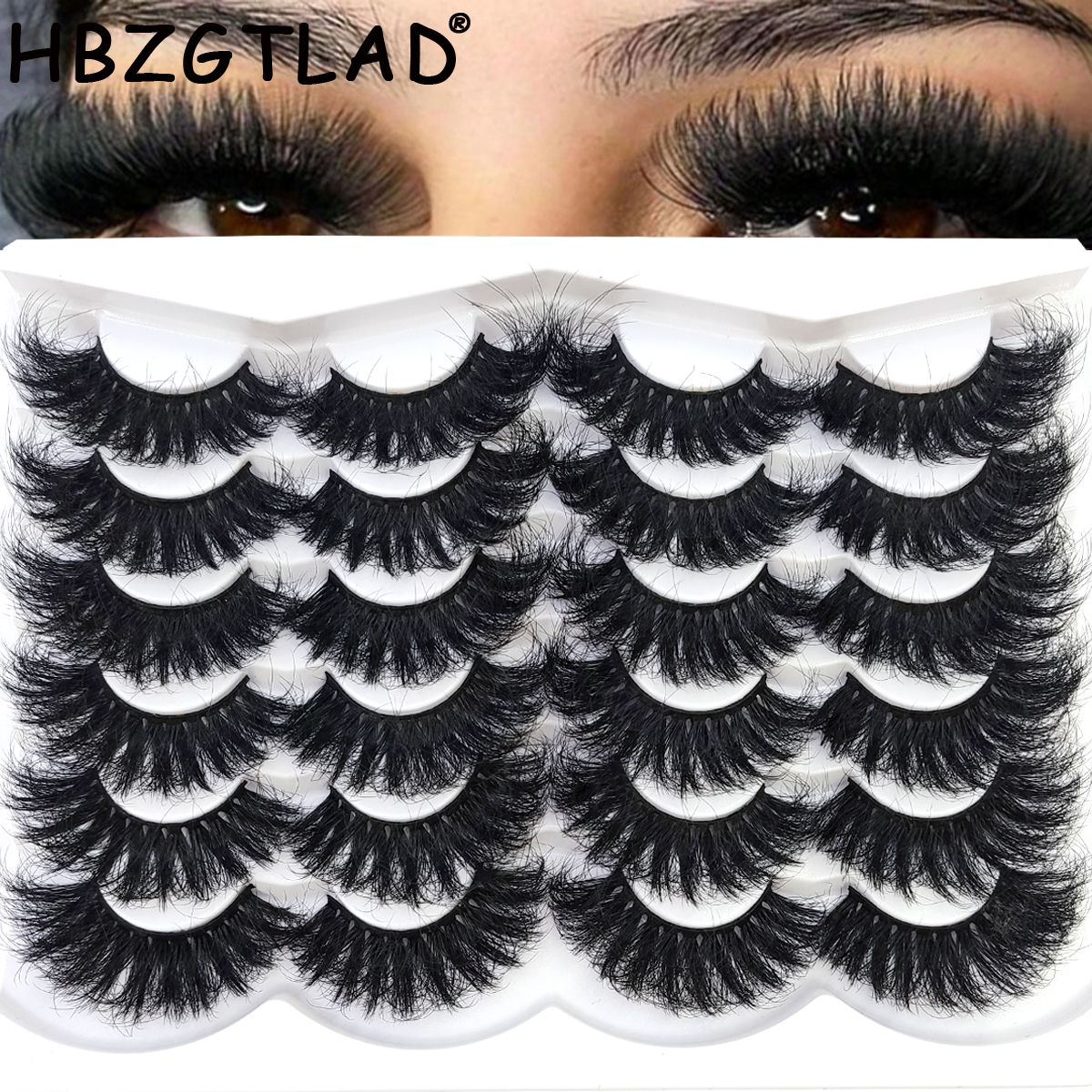 12 pairs of fake mink eyelashe - Eyelash Extension Last 评论和价格
