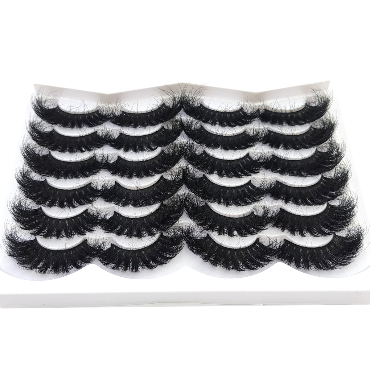 12 pairs of fake mink eyelashe - Eyelash Extension Last 评论和价格