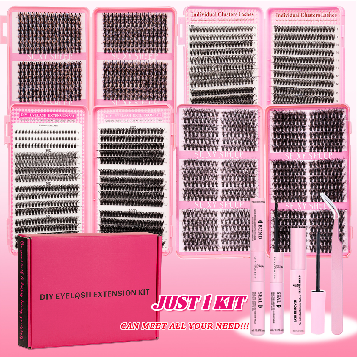 Volume Eyelashes Clusters Kit  - Eyelash Extension Volume Styles 评论和价格
