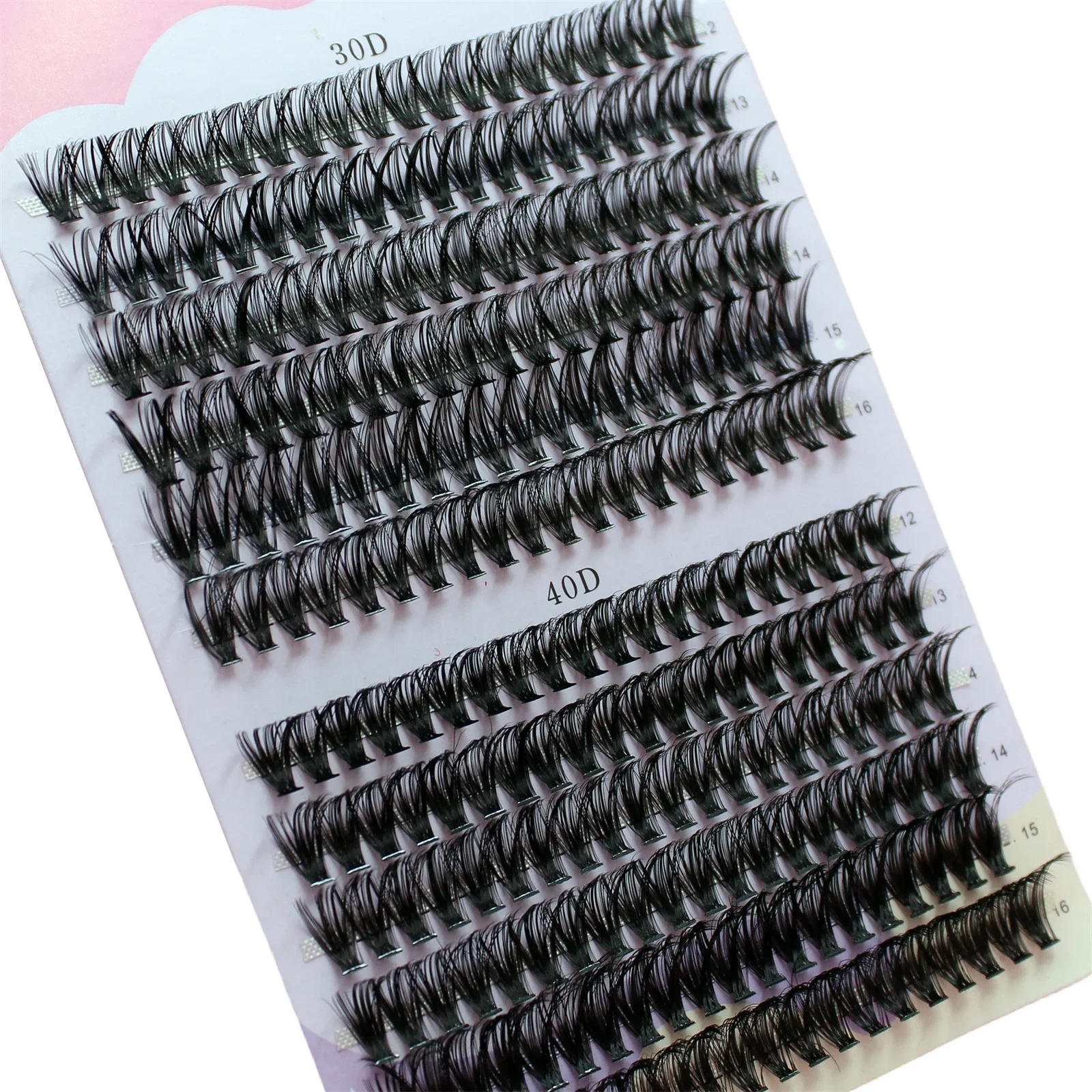 Natural Thick 30/40D Mix 12-16 - Eyelash Extension Russian Volume 评论和价格