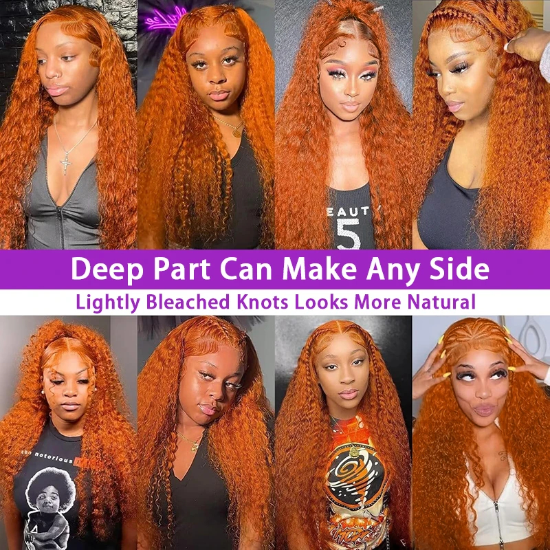 13x6 Ginger Orange Deep Wave L - Eyelash Extension Natural Look 评论和价格