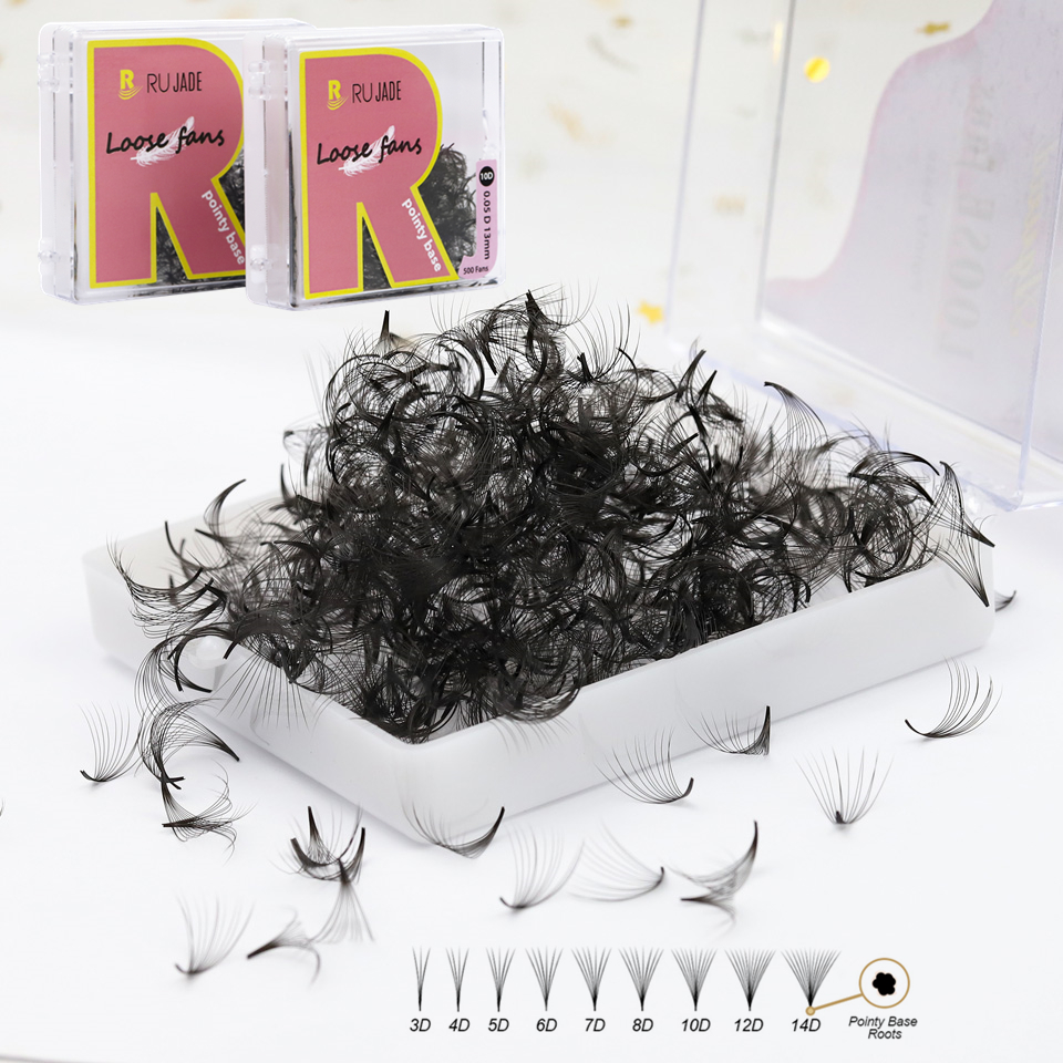 RUJADE Thin Pointy Base Premad - Eyelash Extension Review 评论和价格