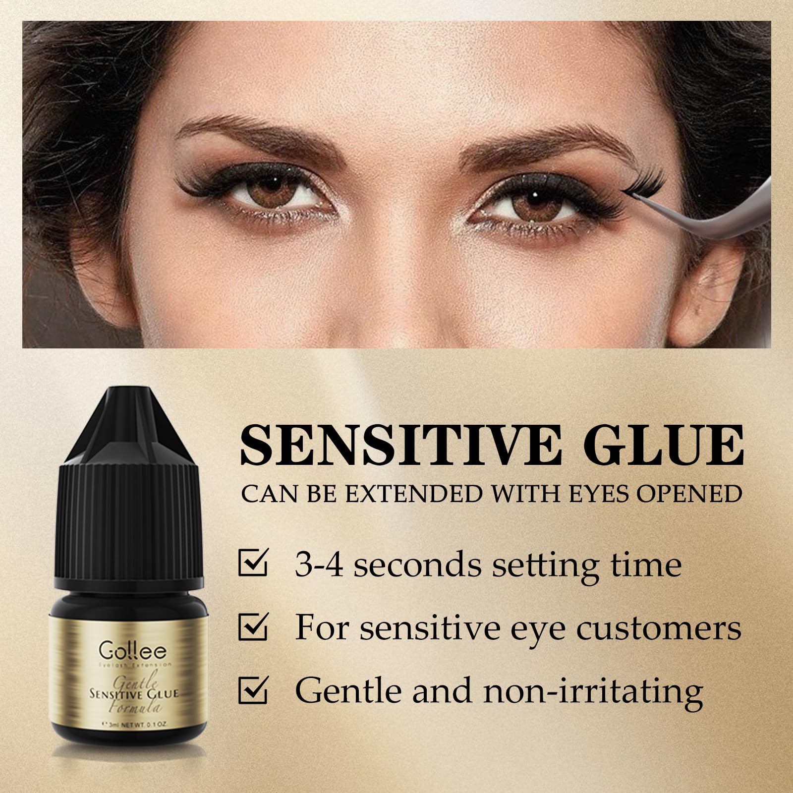 Gollee Eyelash Adhesive Cluste - Eyelash Extension Eye Irritation 评论和价格
