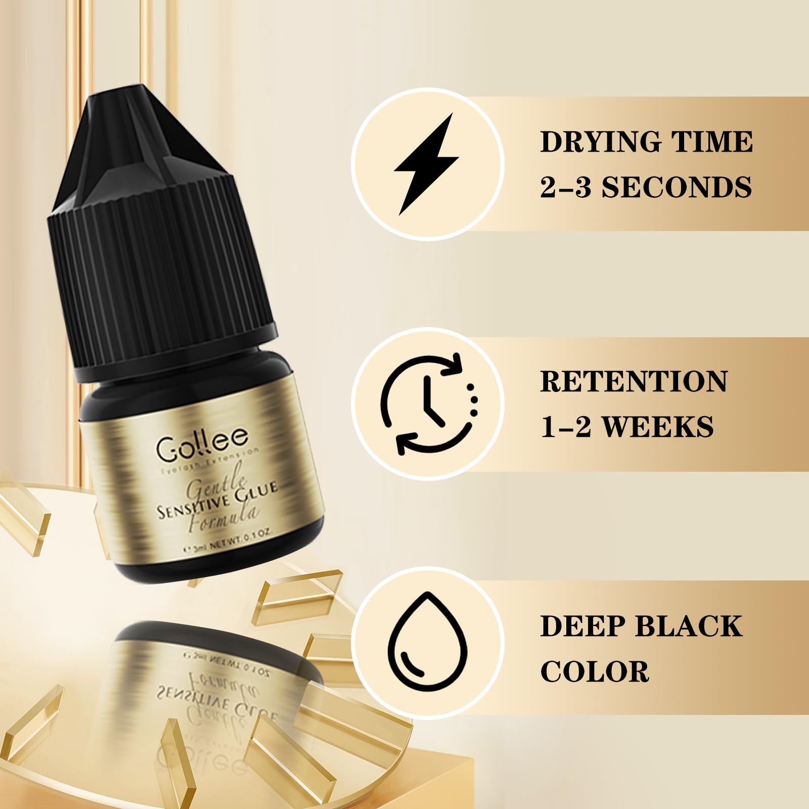 Gollee Eyelash Adhesive Cluste - Eyelash Extension Eye Irritation 评论和价格