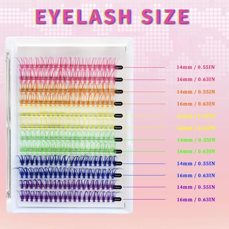 Natural Cluster Colored False  - Eyelash Extension Last 评论和价格