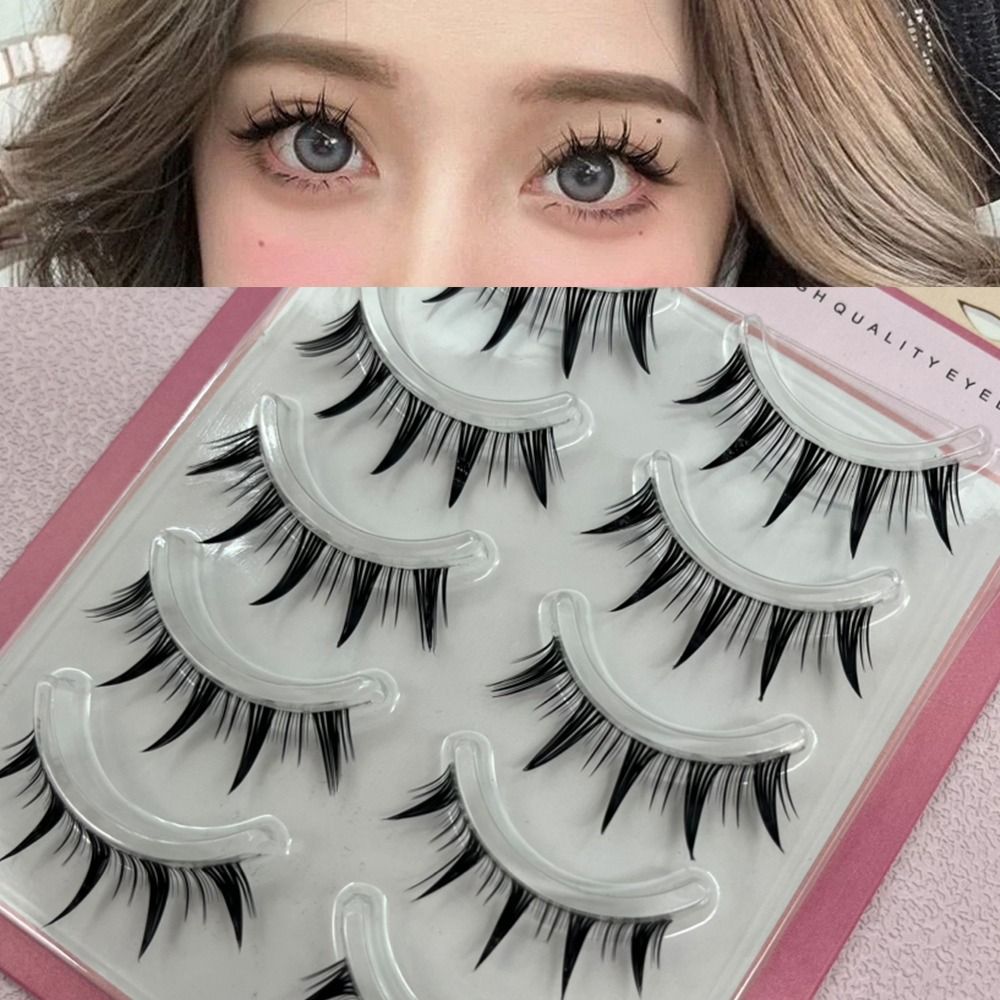 5 Pairs Pack Japanese Cosplay  - Eyelash Extension Japanese 评论和价格