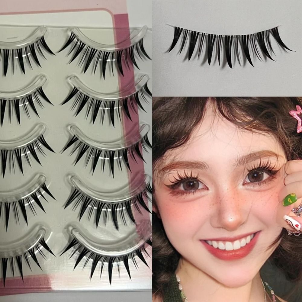 5 Pairs Pack Japanese Cosplay  - Eyelash Extension Japanese 评论和价格