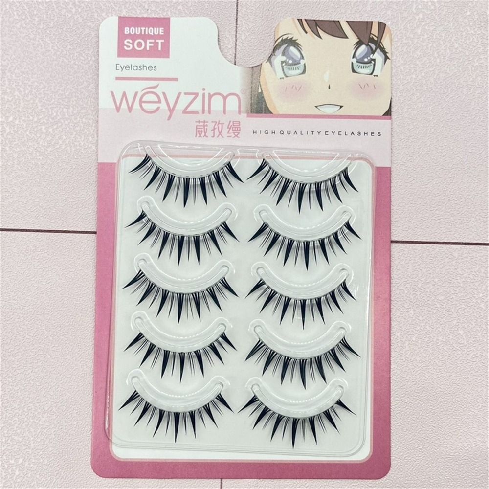 5 Pairs Pack Japanese Cosplay  - Eyelash Extension Japanese 评论和价格