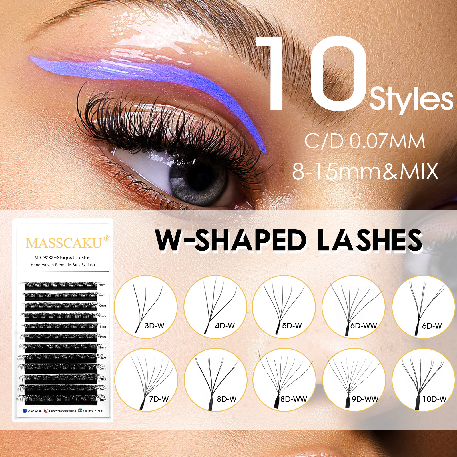 MASSCAKU W Shape Bloom  Eyelas - Eyelash Extension Volume Styles 评论和价格