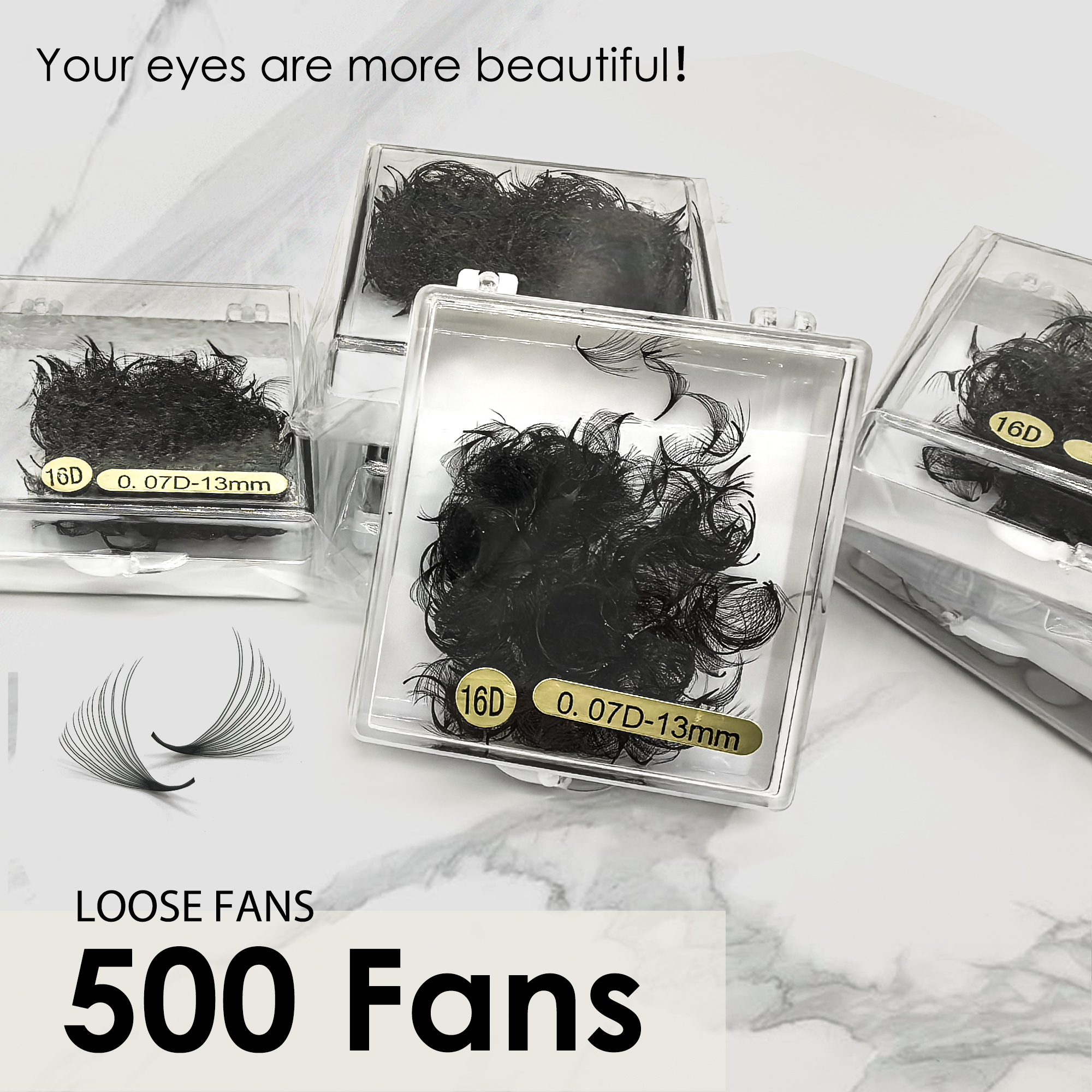 Tbestt Premade Fans Lashes 10D - Eyelash Extension Russian Volume 评论和价格