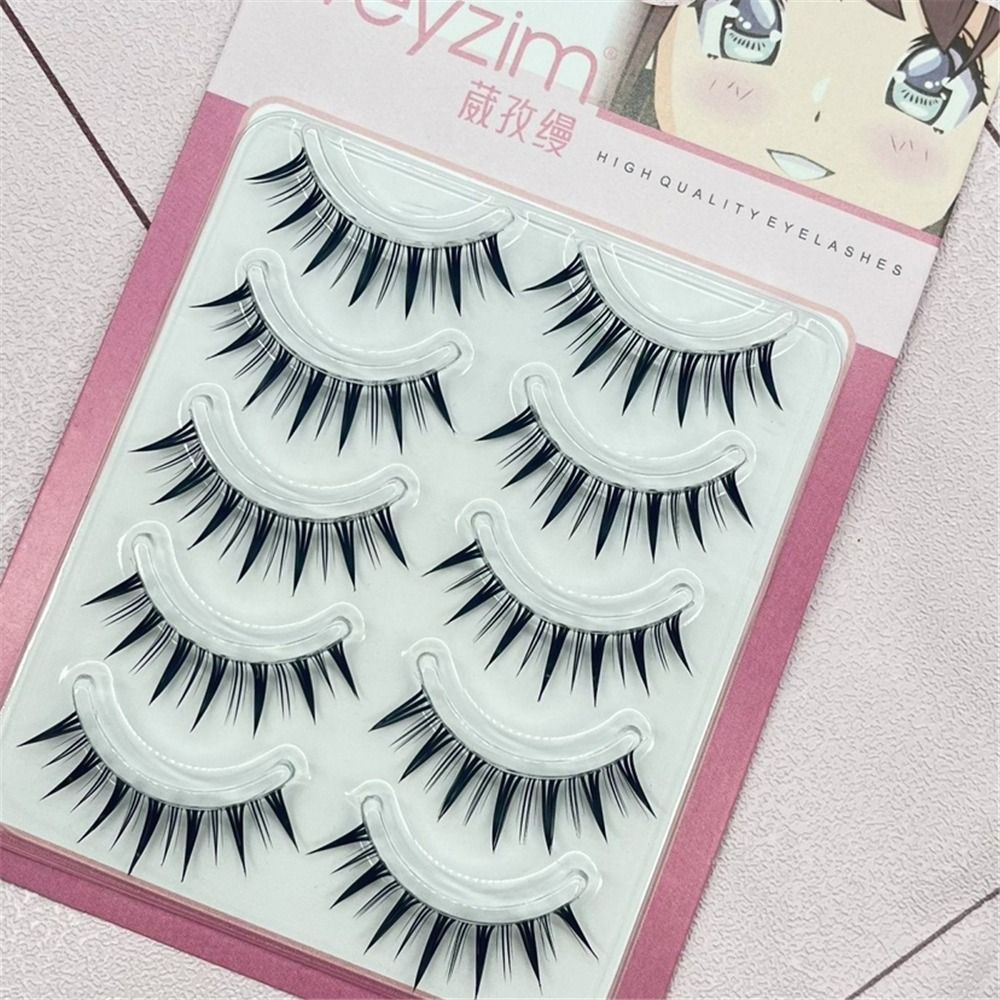 5 Pairs Pack Japanese Cosplay  - Eyelash Extension Japanese 评论和价格