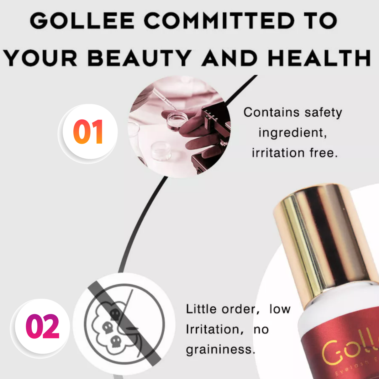 Gollee Mild Non-Irritating Eye - Eyelash Extension Eye Irritation 评论和价格