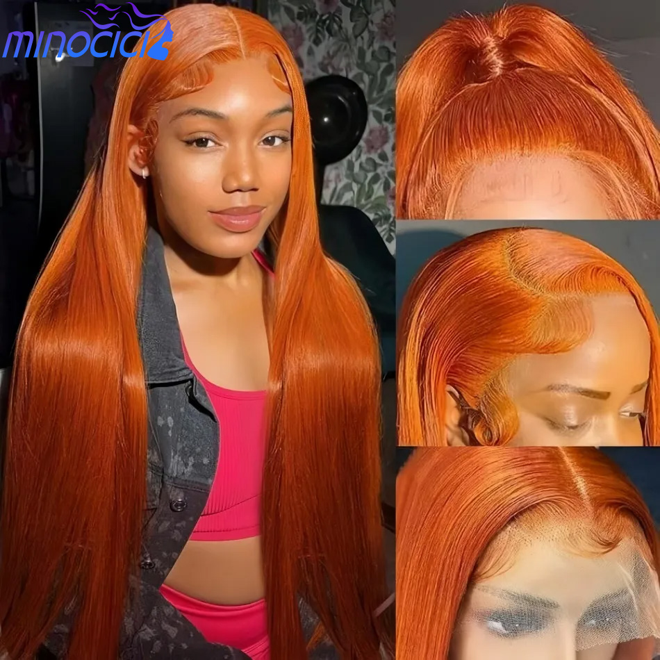 Ginger Orange Straight 13X6 Hd - Eyelash Extension Natural Look 评论和价格