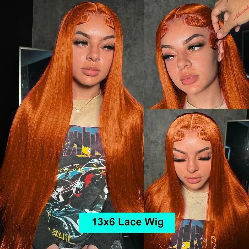 Ginger Orange Straight 13X6 Hd - Eyelash Extension Natural Look 评论和价格